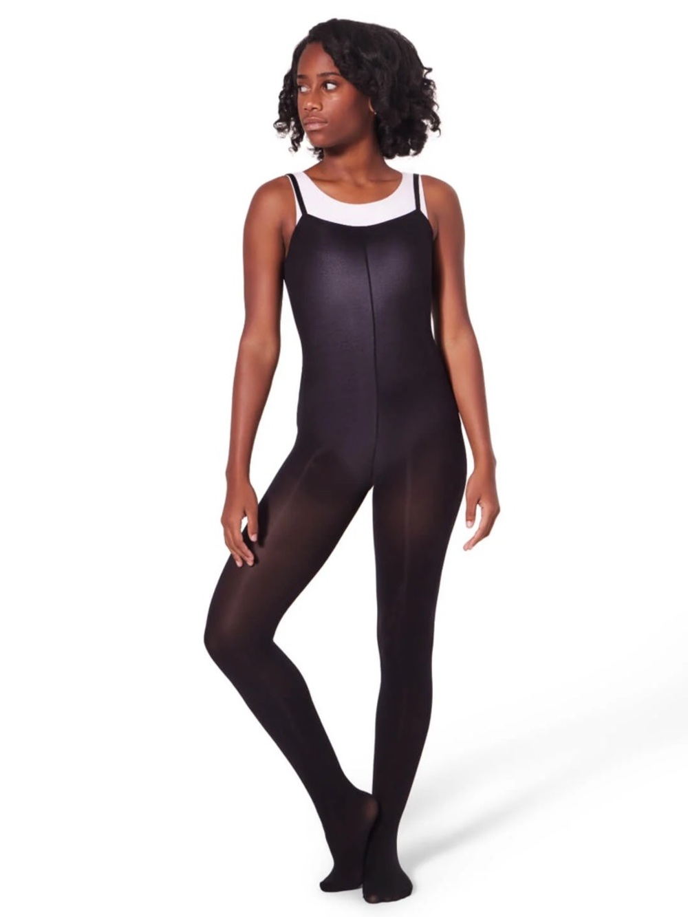 CAPEZIO ULTRA SOFT BODY TIGHT S/M BLACK NEW WITH TAGS